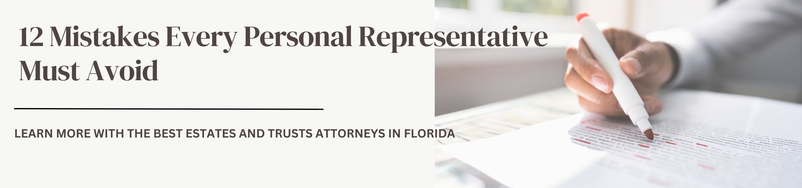 this image represents the 12 mistakes a personal representative must avoid